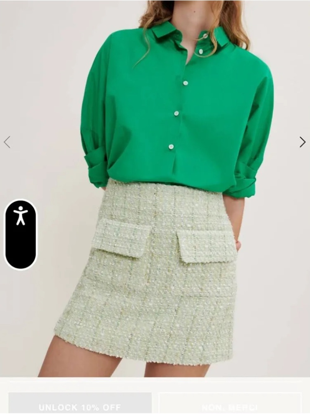 NWT Maje Jinova Tweed Mini Skirt with Front Pockets - Picture 8 of 16